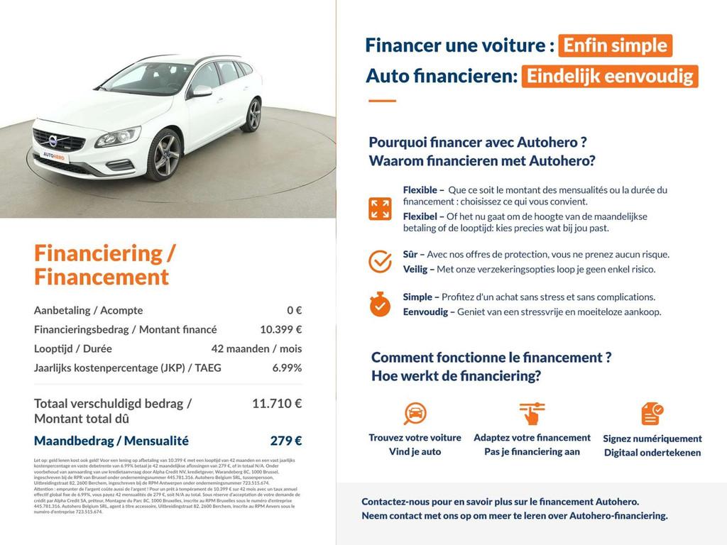 Volvo V60 2.0 D3 Kinetic (année de construction 2015), Autos, 100 kW, Euro 5, Boîte manuelle, 5 portes