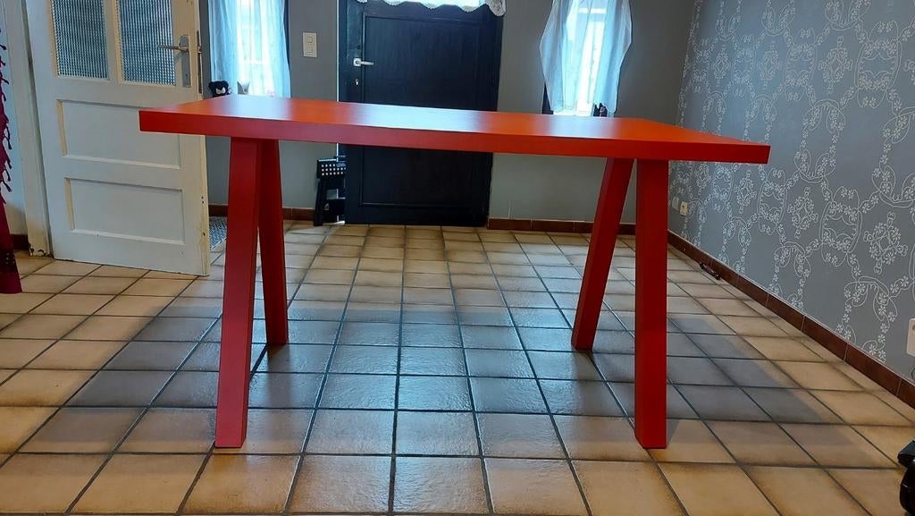 HOGE TAFEL (VAN KEIZER) - VOOR 4 PERSONEN + 2 EXTRA, Huis en Inrichting, Ophalen, Gebruikt, Rechthoekig, Metaal