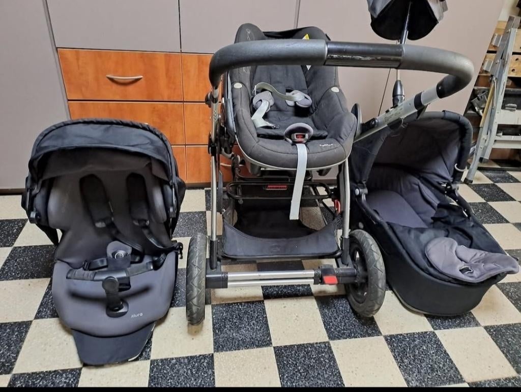 maxi cosi mura 3-1 + isofix, Ophalen, Gebruikt, Verstelbare duwstang, Combiwagen