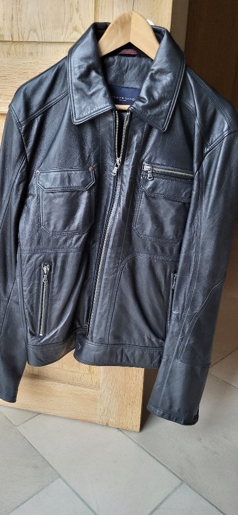 Gilet en cuir Tommy Hilfiger taille M (50), Enlèvement ou Envoi, Comme neuf, Tommy hilfiger, Taille 48/50 (M)