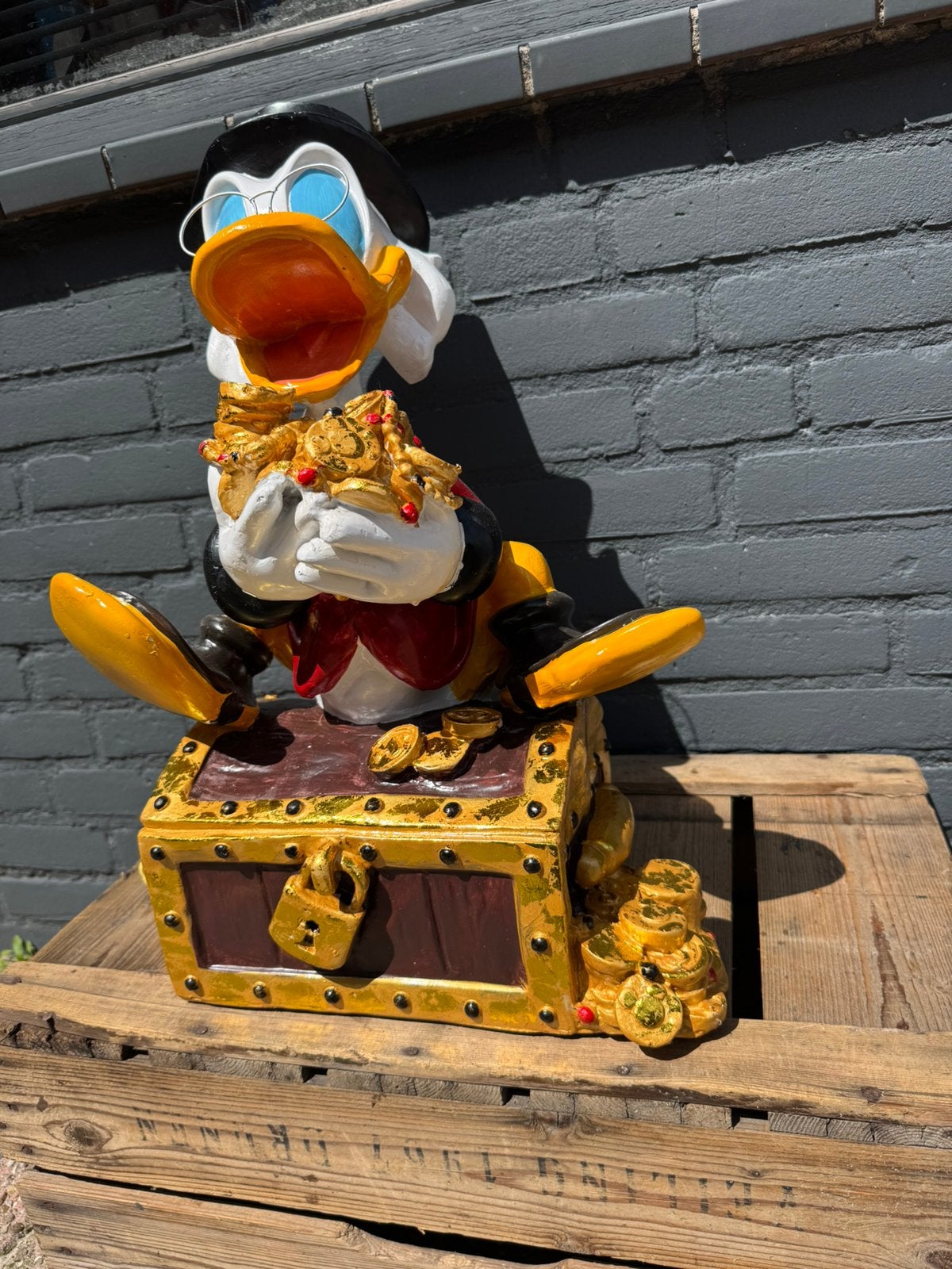 Disney Dagobert Duck beeld, Ophalen, Overige figuren, Gebruikt, Beeldje of Figuurtje