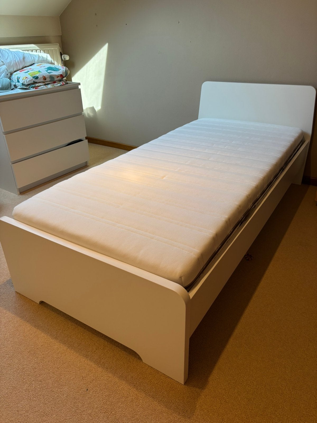 Bed ( 1 persoons), Huis en Inrichting, Slaapkamer | Bedden, Ophalen, Gebruikt, 90 cm, Eenpersoons