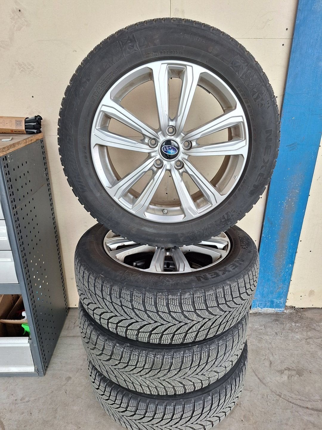 Subaru Outback Winterset 17 Inch Origineel, Auto-onderdelen, Ophalen, 18 inch, Gebruikt, -