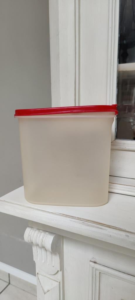 Set 4 bewaardozen Tupperware met rood deksel, Enlèvement, Utilisé, Rouge, Boîte