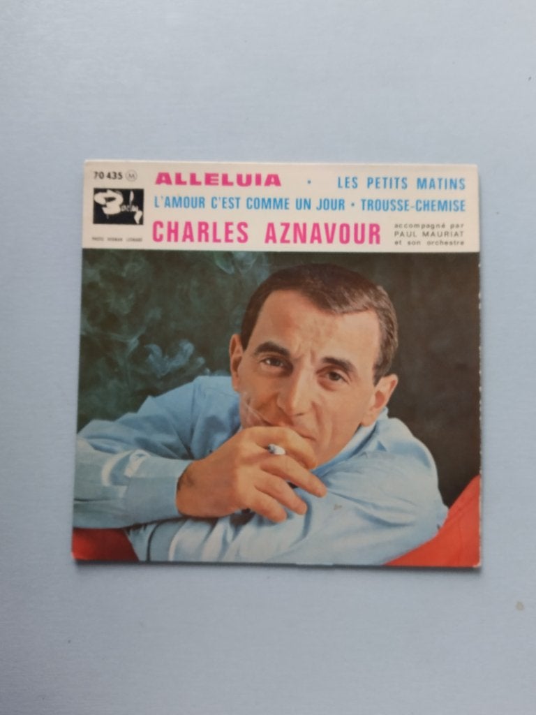 EP 45t Aznavour Alleluia, CD & DVD, Vinyles Singles, Enlèvement ou Envoi, Utilisé, 7 pouces, EP