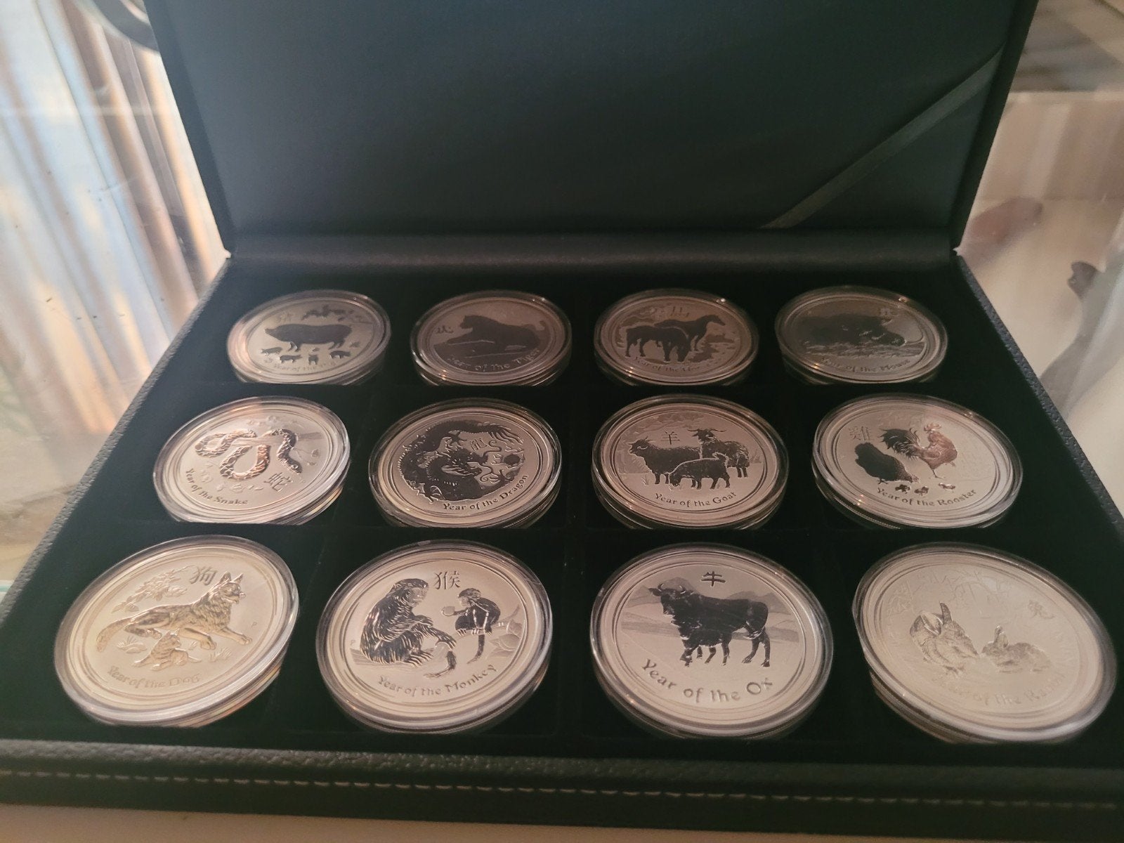 Volledige Lunar 2 serie 1oz 999 zilvere munten, Enlèvement ou Envoi