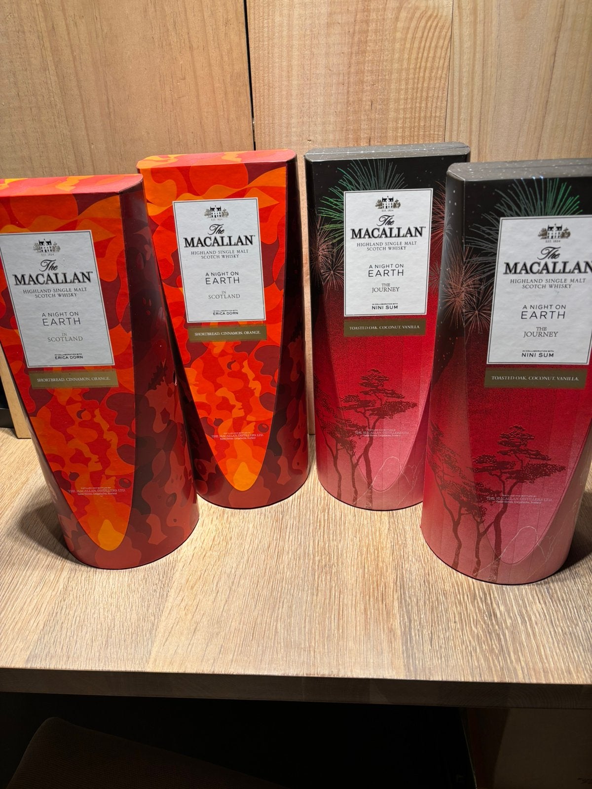 Macallan Night on Earth - 2021-22-23 x 2 - 4 flessen: 400€, Ophalen of Verzenden, Zo goed als nieuw