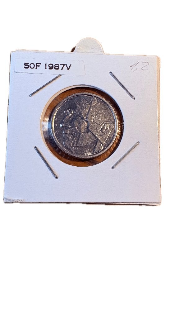 BAUDOUIN I : 50 FRANCS 1987V, Enlèvement ou Envoi