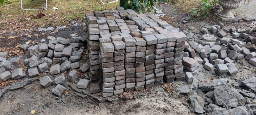 Terrasklinkers, Tuin en Terras, Tegels en Klinkers, Ophalen, Gebruikt, Klinkers, 5 tot 10 m²