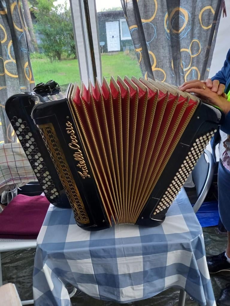 accordeon, Muziek en Instrumenten, Gebruikt, Met koffer, Knopaccordeon, 120-bas