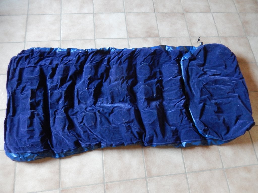blauwe slaapzak en matras, Caravans en Kamperen, Slaapzakken, Ophalen, Gebruikt