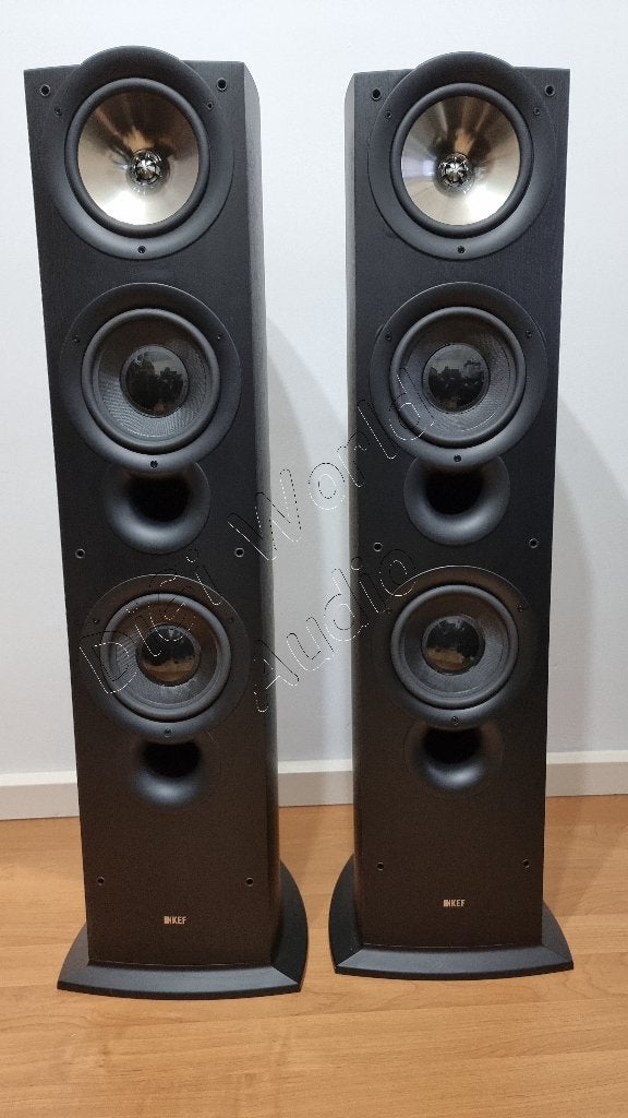 KEF IQ90 in de elegante kleur Black ash, TV, Hi-fi & Vidéo, Enceintes, Comme neuf, Enceinte colonne, 150 watts ou plus, KEF, Bass-reflex