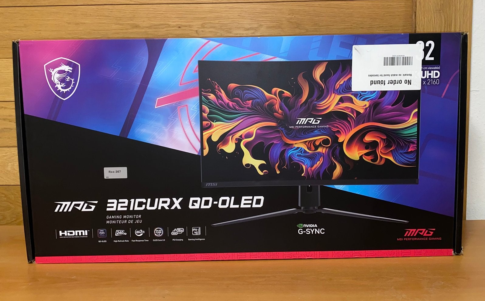 Nieuw MSI OLED Curved MPG 321CURX QO-OLED-scherm, Computers en Software, Gaming, MSI, Ultra HD (4K), Overige typen