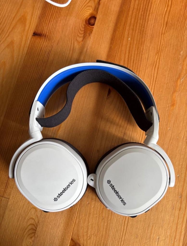 Casque gaming steelseries blanc, Informatique & Logiciels, Casques micro, Utilisé, Sans fil, Casque gamer, Microphone repliable