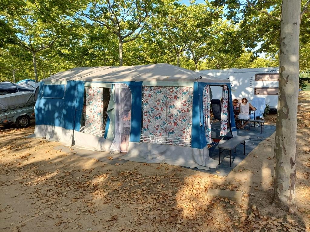 Vouwwagen - tent 4-6 personen, Caravans en Kamperen, Vouwwagens, Ophalen, Blauw, Tot en met 6, Aanwezig