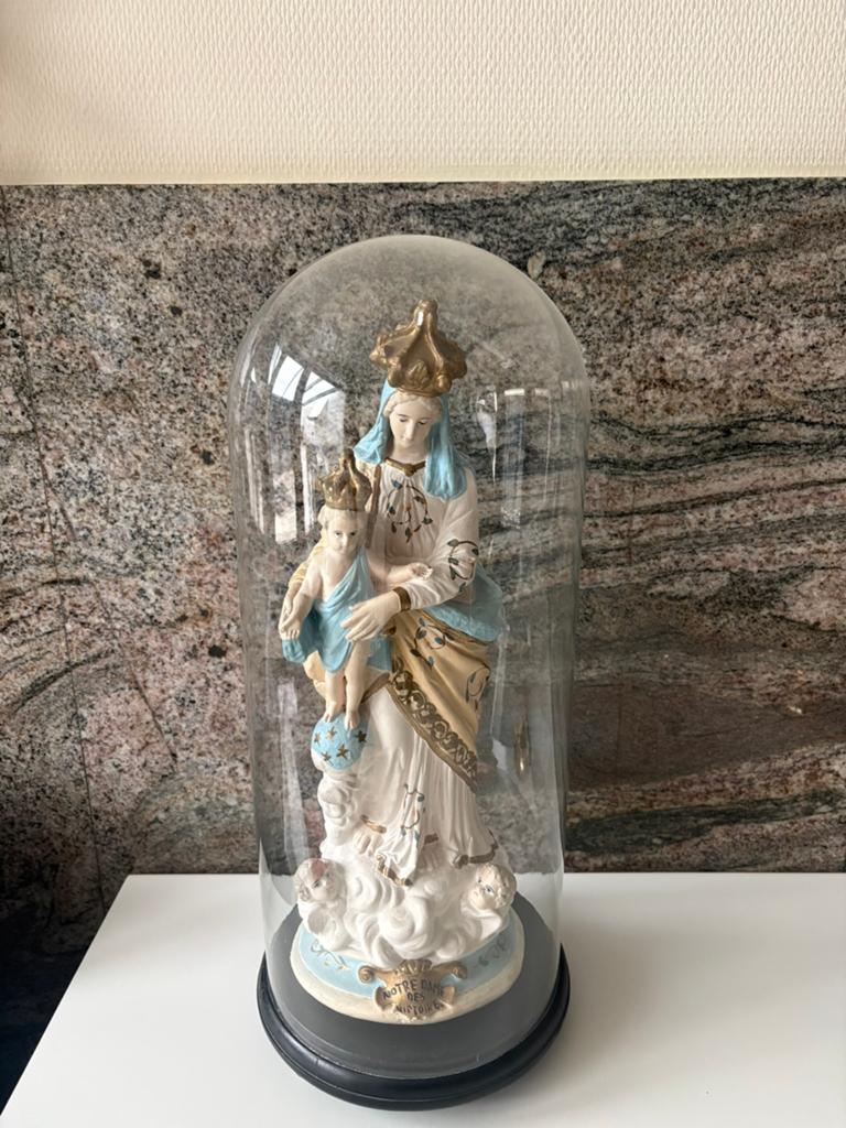 Lieve vrouw van Notre Dam met stolp, Antiek en Kunst, Antiek | Religieuze voorwerpen, Ophalen