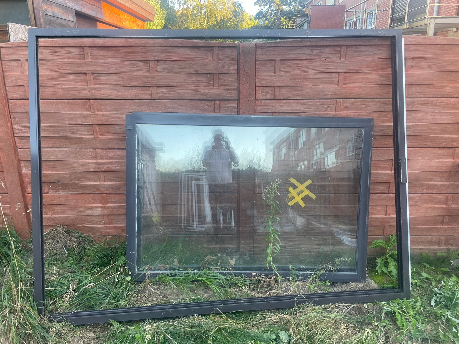 Veranda schuifdeur 262x197 cm, Doe-het-zelf en Bouw, Ophalen, 160 cm of meer, Zo goed als nieuw, Dubbelglas