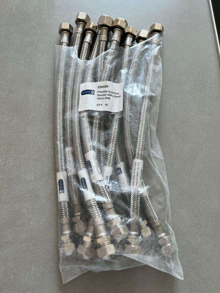 Inox flexibel 30cm 38F-10mm (17st), Ophalen of Verzenden, Nieuw, Inox
