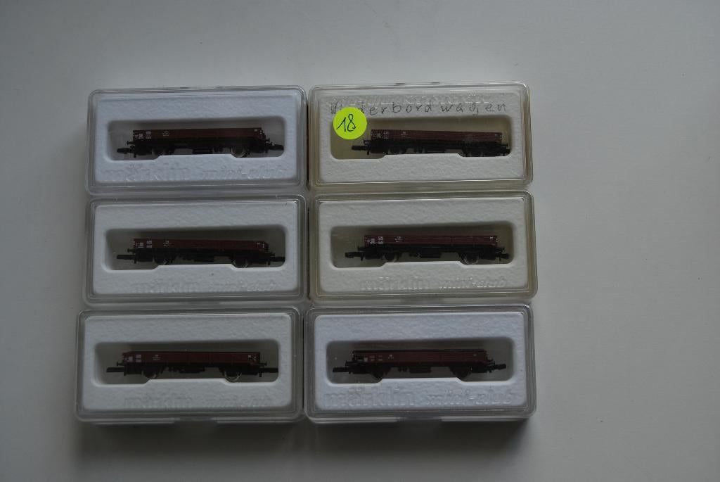 6 wagons plats Marklin 8610 echelle Z Miniclub, Enlèvement ou Envoi, Wagon, Märklin, Courant continu