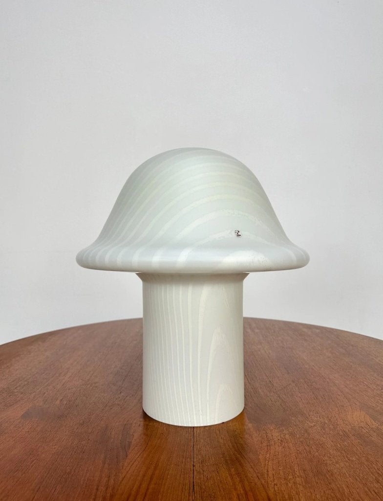 Lampe champignon zébrée Peill & Putzler verre vintage 70s, Maison & Meubles, Enlèvement, Utilisé, Verre, Vintage