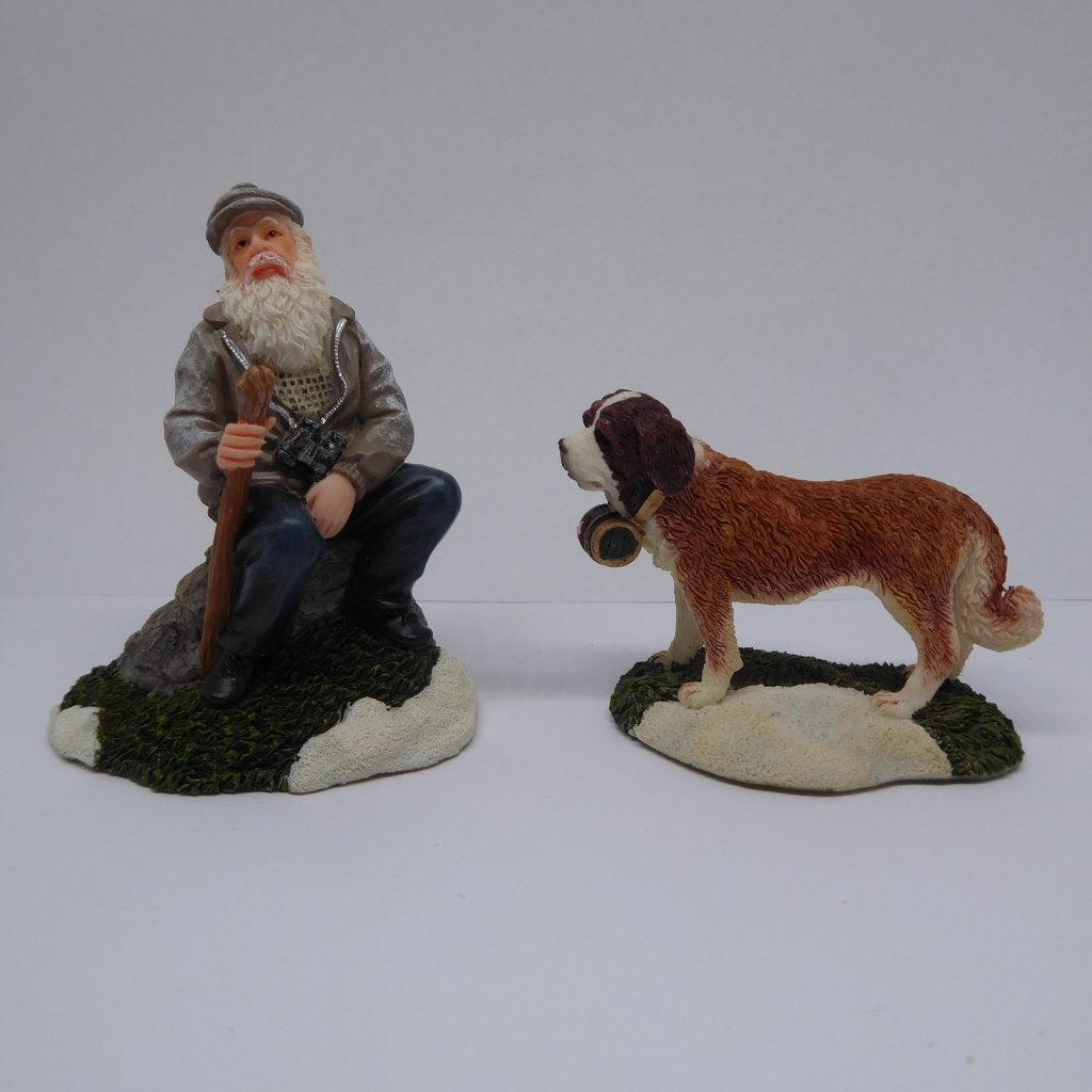 Objet Luville : Homme avec Saint Bernard, 601611, Enlèvement ou Envoi, Comme neuf