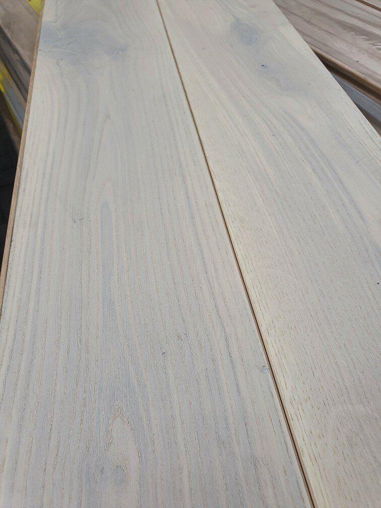 PARQUET EN BOIS ; CHÊNE DE 40,32 M2, 16cm HUILÉ EXTRA BLANC, Jardin & Terrasse, Enlèvement, Blanc