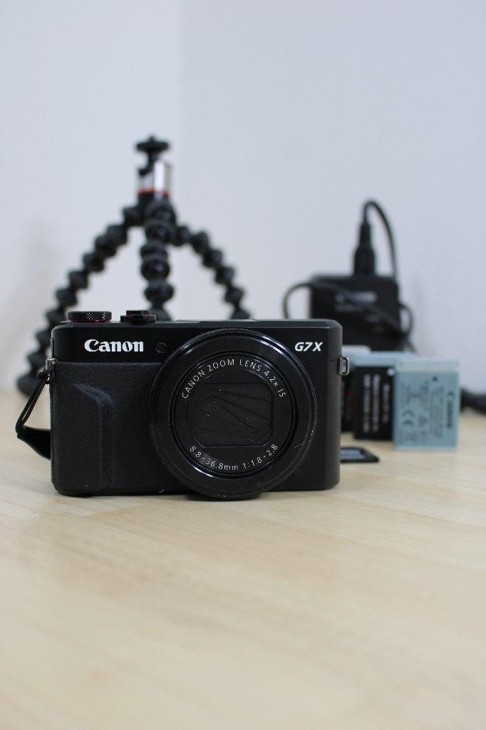Canon PowerShot G7 X Mark II + 3 batteries +chargeur+trépied, 20 mégapixels, Enlèvement ou Envoi, Canon, 4 à 7 fois