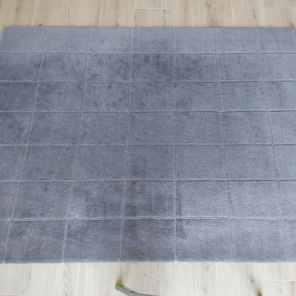 Grijs wollen tapijt, Ophalen, 100 tot 150 cm, Zo goed als nieuw, 150 tot 200 cm