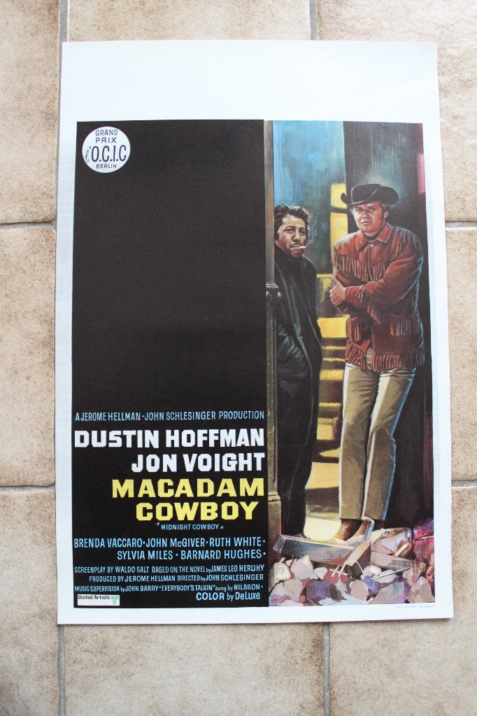 filmaffiche Midnight Cowboy 1969 filmposter, Collections, Enlèvement ou Envoi, Rectangulaire vertical, A1 jusqu'à A3, Comme neuf