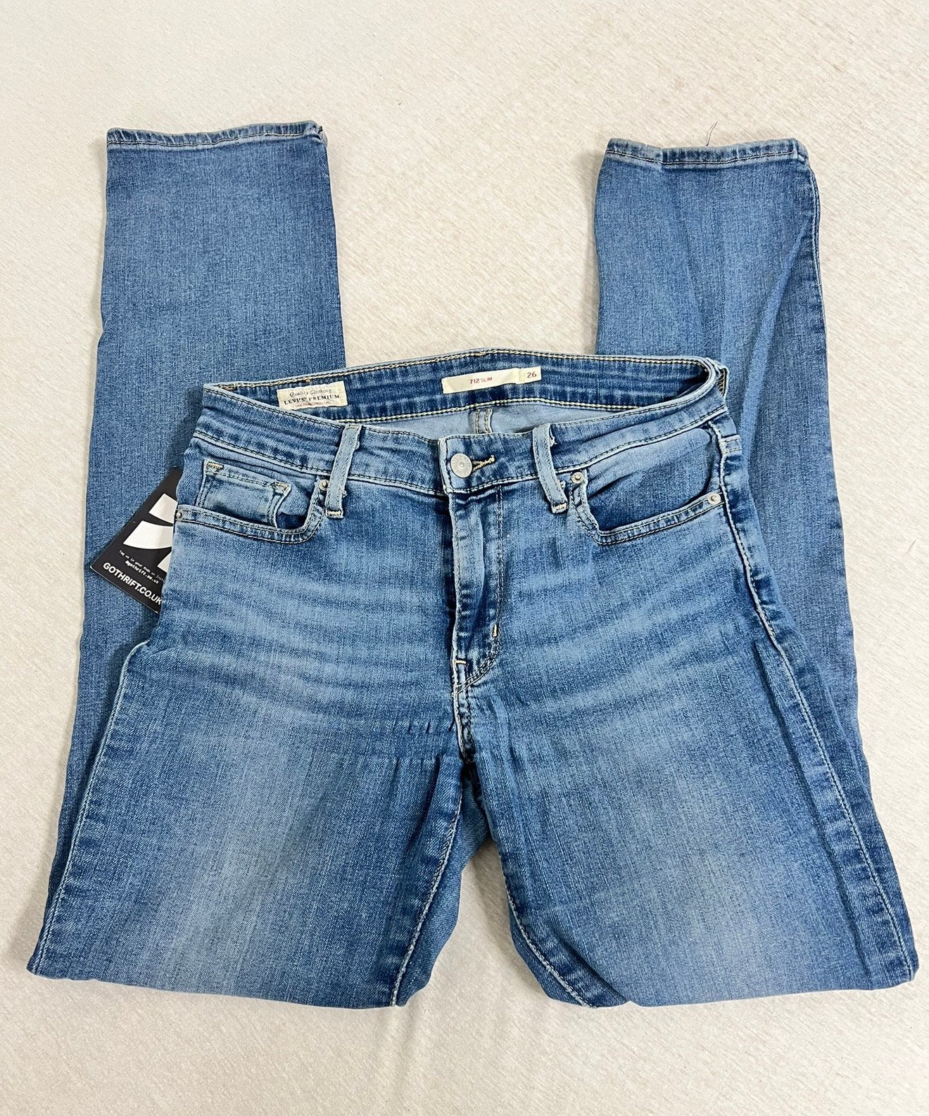 Levi’s levis spijkerbroek dames vrouwen W26 26 spijker broek, Ophalen of Verzenden, Zo goed als nieuw, Blauw, W27 (confectie 34) of kleiner
