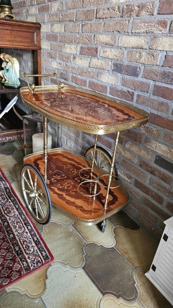 vintage antiek Italiaanse Italie serveer-wagen  drank wagen, Ophalen