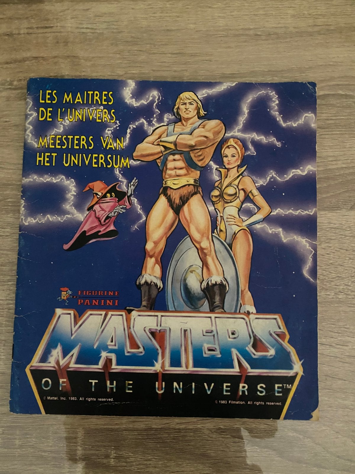Oud album Panini meester van het universum, Ophalen of Verzenden, Zo goed als nieuw
