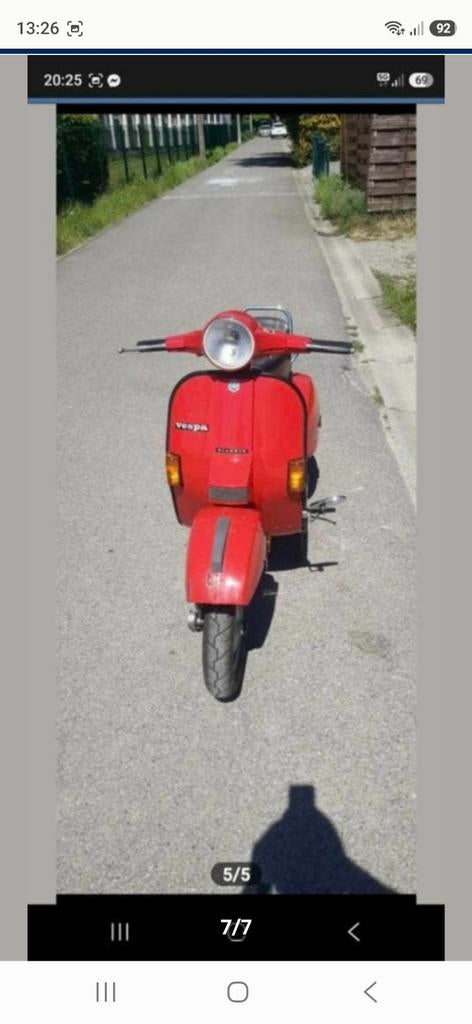 Vespa px 125cc full polini, Ophalen