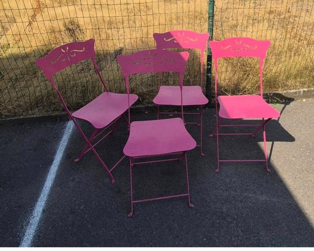 4 x chaises de jardin Bistro de style français, Enlèvement