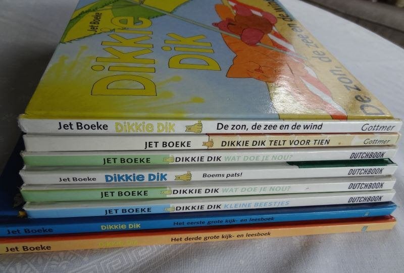 Dikkie Dik set van 8 boekjes van Jet Boeke, Boeken, Ophalen of Verzenden, Zo goed als nieuw, Fictie algemeen, 5 of 6 jaar