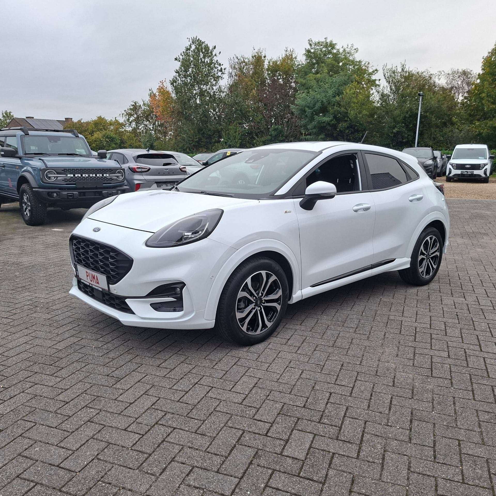 Ford Puma ST - Line MHEV 125PK A7 Frozen White, Autos, Puma, Noir, 5 places, Automatique