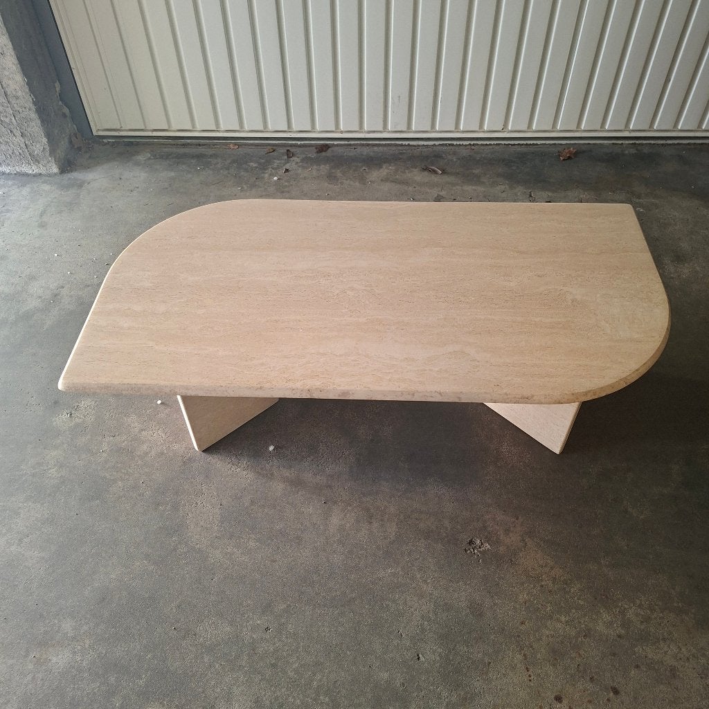 Italiaanse salontafel met travertijndruppels, Ophalen, Gebruikt