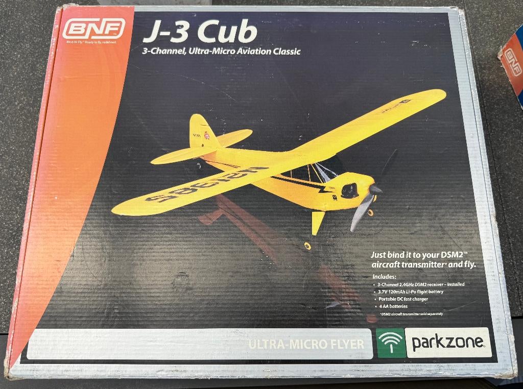 Parkzone J3-Cub BNF, Ophalen of Verzenden, Gebruikt, Elektro, RTF (Ready to Fly)