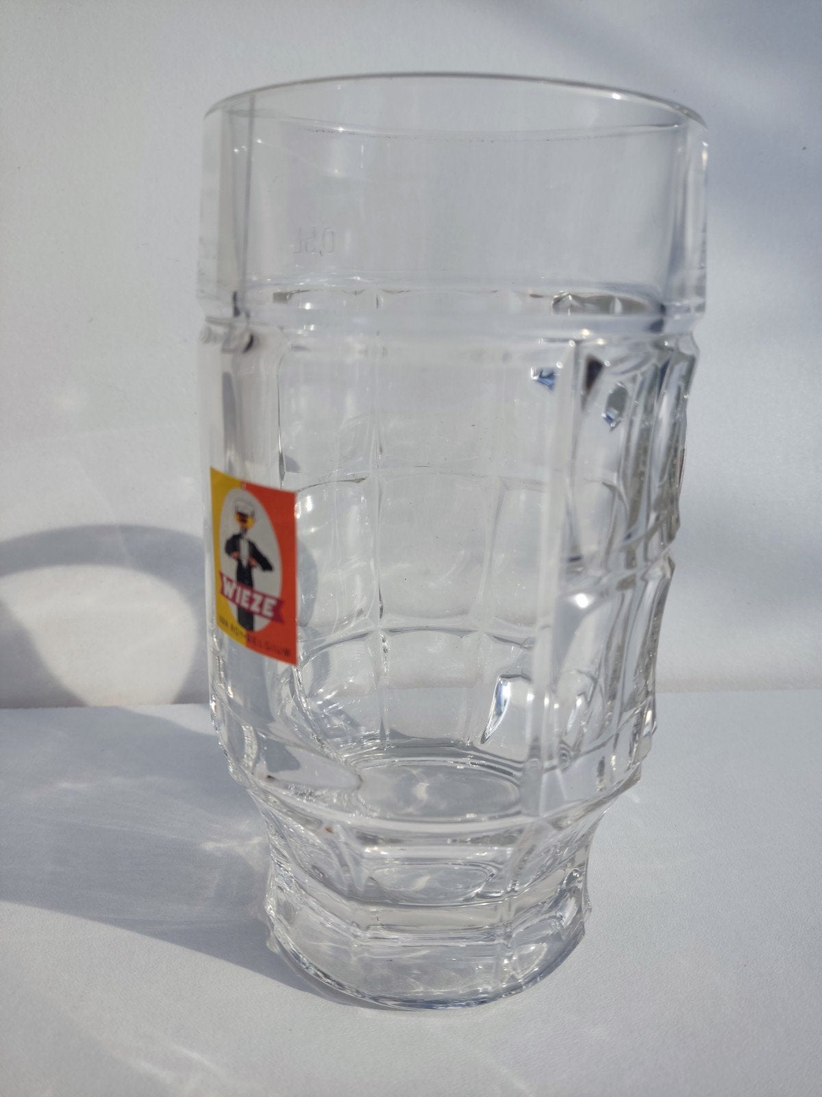 Oude Wieze halve liter glas, Enlèvement, Comme neuf, Verre ou Verres, Autres marques