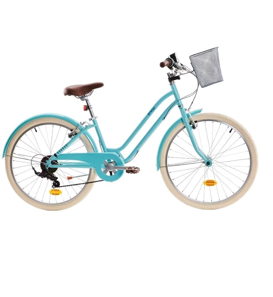 Kinderfiets B-TWin500 24" (9-12jaar), Ophalen, 20 inch of meer, Velgrem, B-Twin