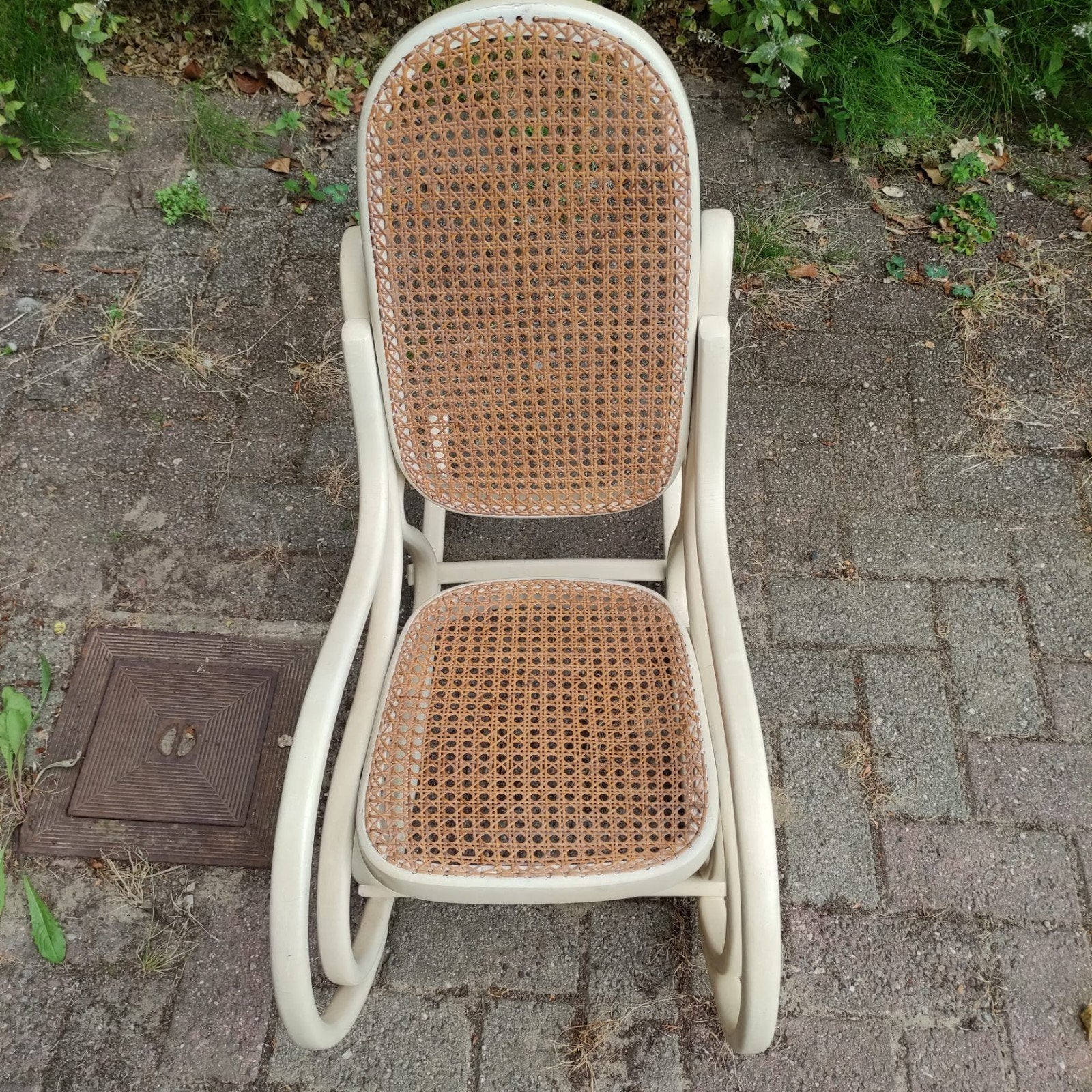 Fauteuil roking chair enfant. blanc casse, Enlèvement ou Envoi, Comme neuf, Rotin
