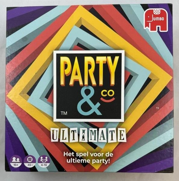 Party & Co Ultimate Jumbo Bordspel Nederlandse Versie, Hobby en Vrije tijd, Drie of vier spelers, Verzenden, Zo goed als nieuw