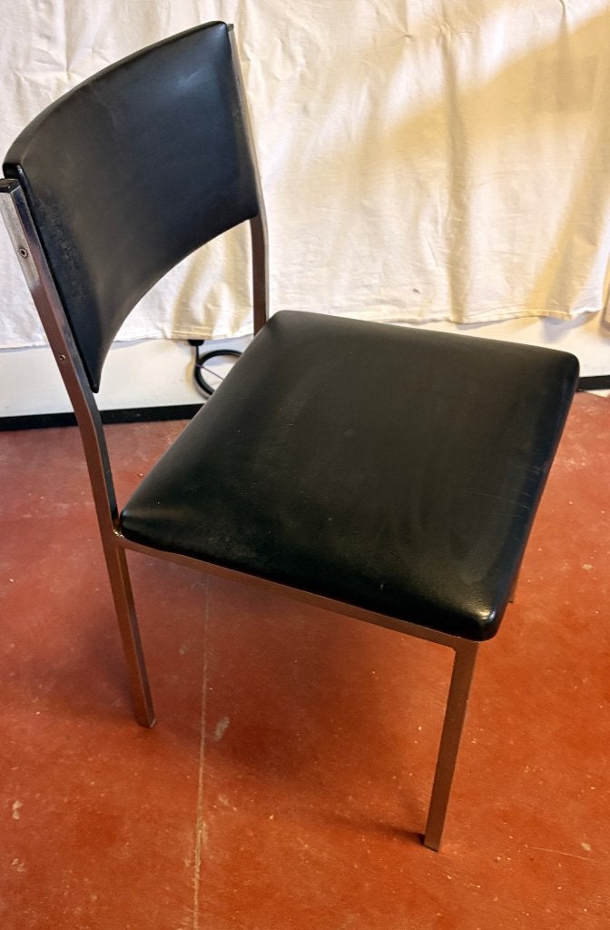 vintage stoel, Huis en Inrichting, Ophalen, Gebruikt, Zwart, Kunststof
