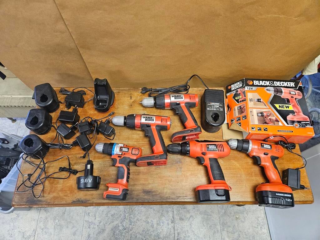 Black and decker lot, Doe-het-zelf en Bouw, Ophalen of Verzenden, Nieuw, Boor- en Schroefmachine, Variabele snelheid