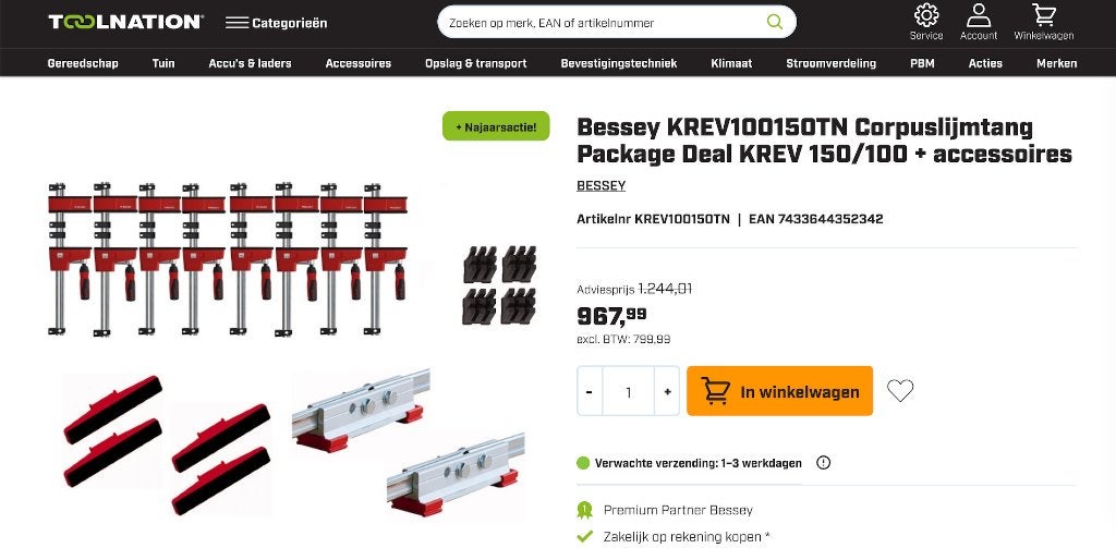 BESSEY  serre joints à vendre, Enlèvement, Comme neuf, Autres marques