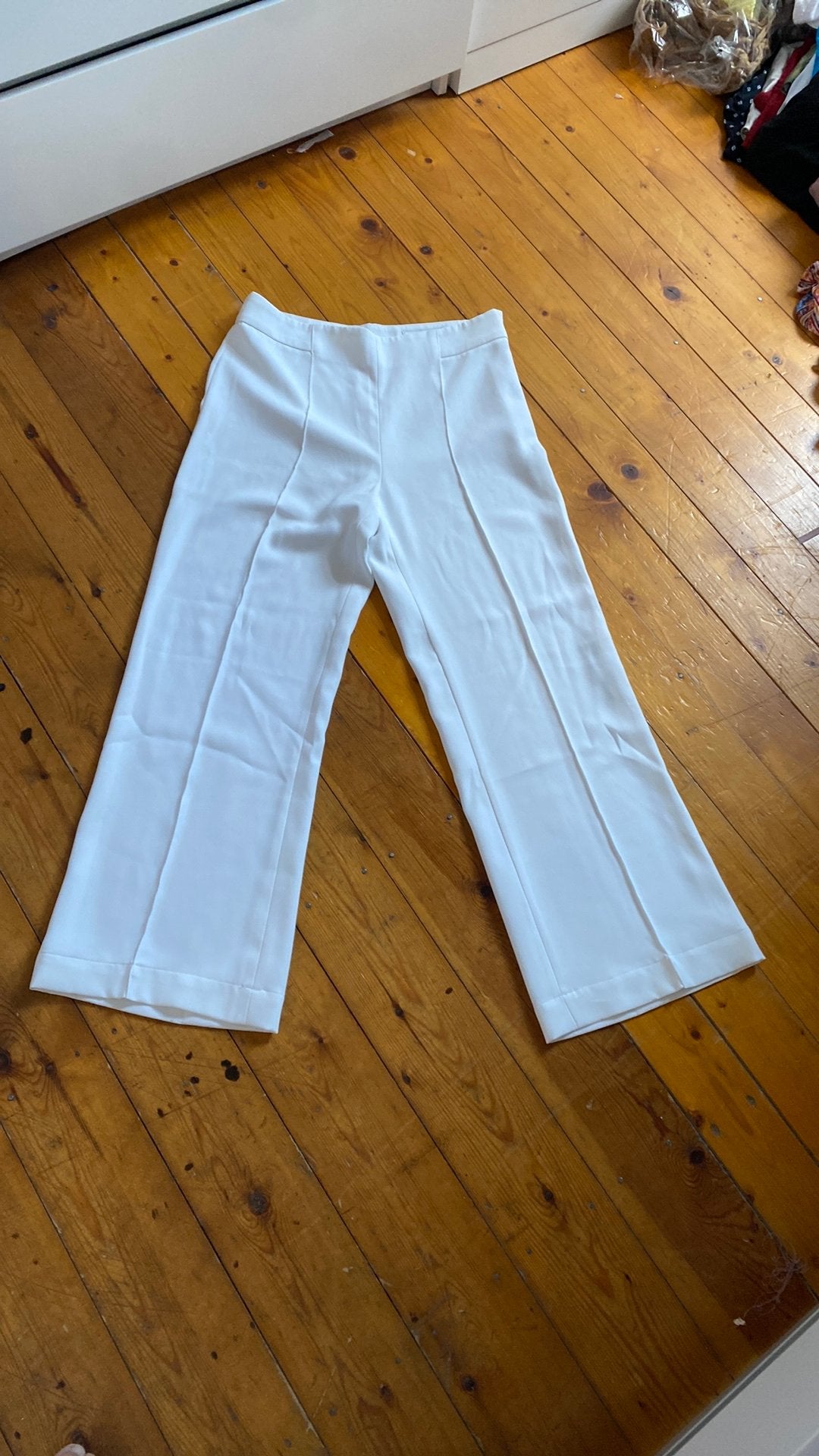 Pantalon nlanc Zara, Enlèvement ou Envoi, Comme neuf, Blanc