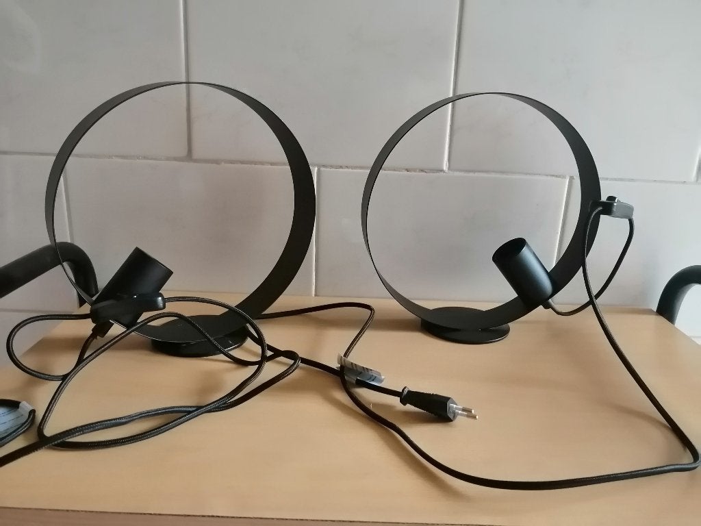 2 Lampes à poser - Design Moderne / Industriel (CASA), Maison & Meubles, Comme neuf, E27 (grand), Métal, Avec interrupteur