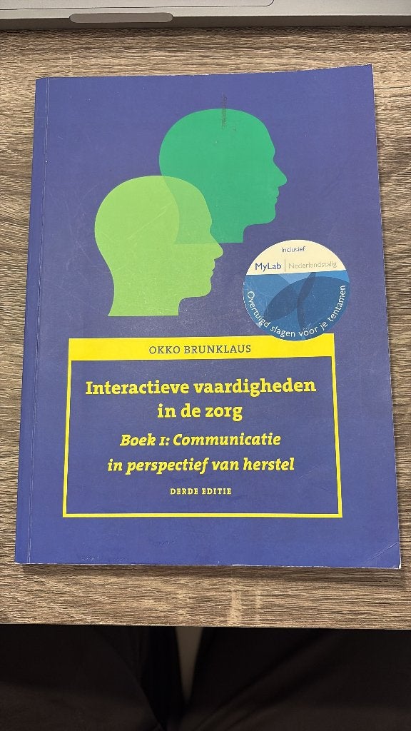 Interactieve vaardigheden in de zorg boek 1 communicatie, Livres, Enlèvement ou Envoi, Okko brunklaus, Autres niveaux, Comme neuf