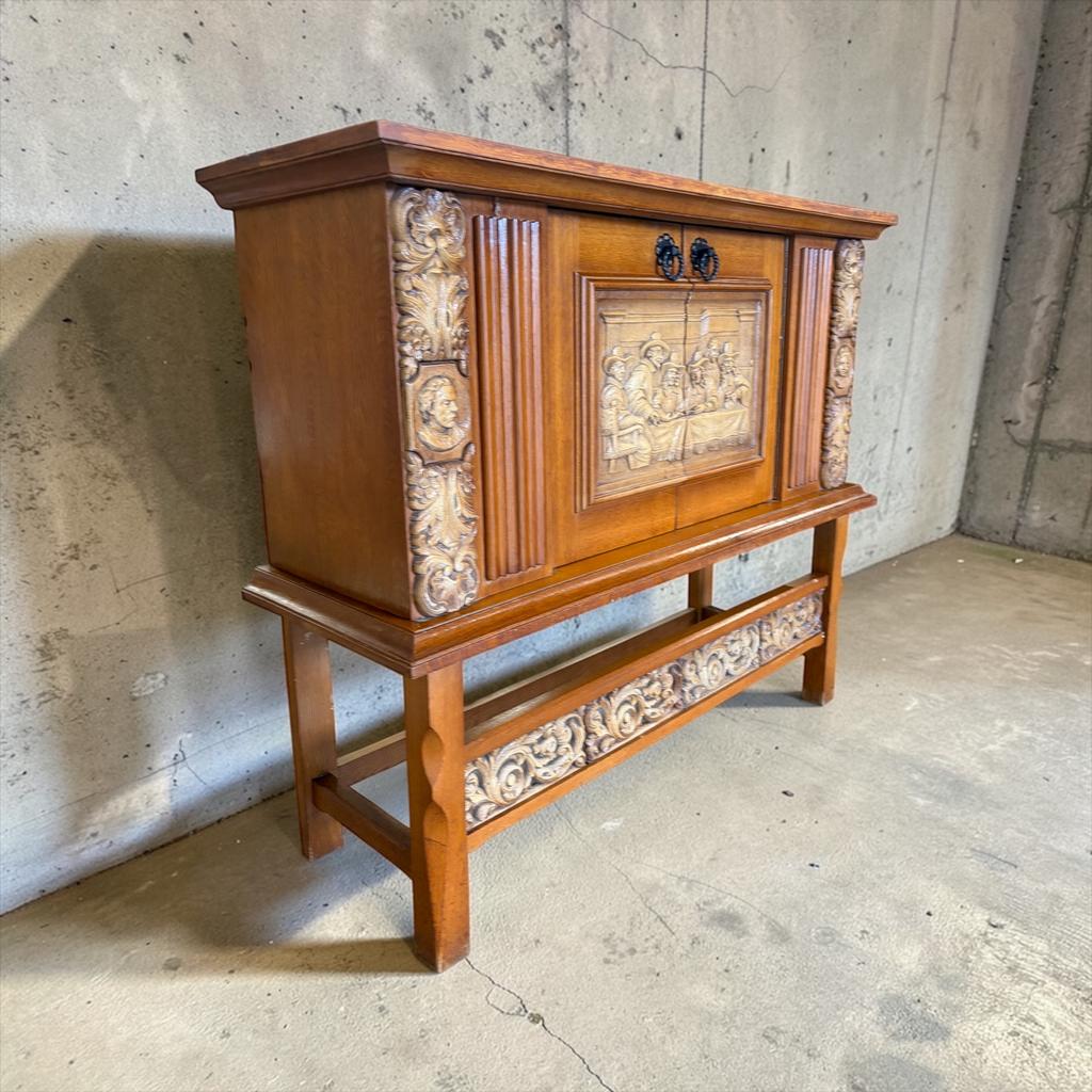 Vintage houten breughel kast / dressoir, Ophalen, Gebruikt, Kast