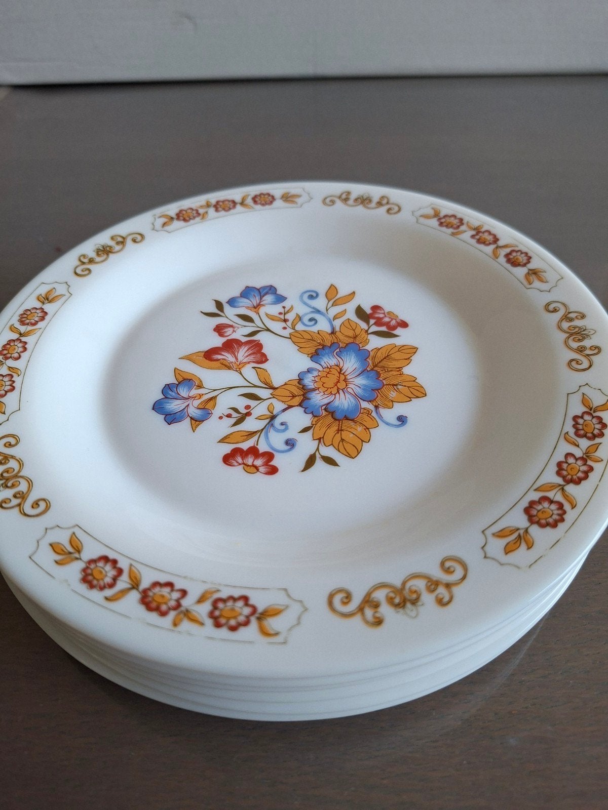 6 vintage arcopal dessertborden, Antiek en Kunst, Ophalen